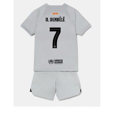 Barcelona Ousmane Dembele #7 Tredjedraktsett Barn 2022-23 Kortermet (+ korte bukser)